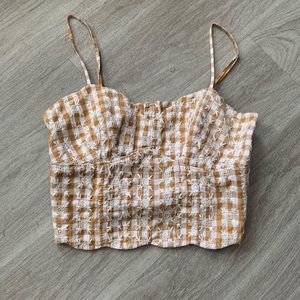 yellow Maeve button top